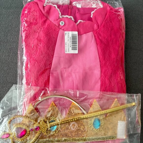 Super Brothers Princess Peach Costume Cosplay Fancy Dress for Girls - Picture 2 of 4